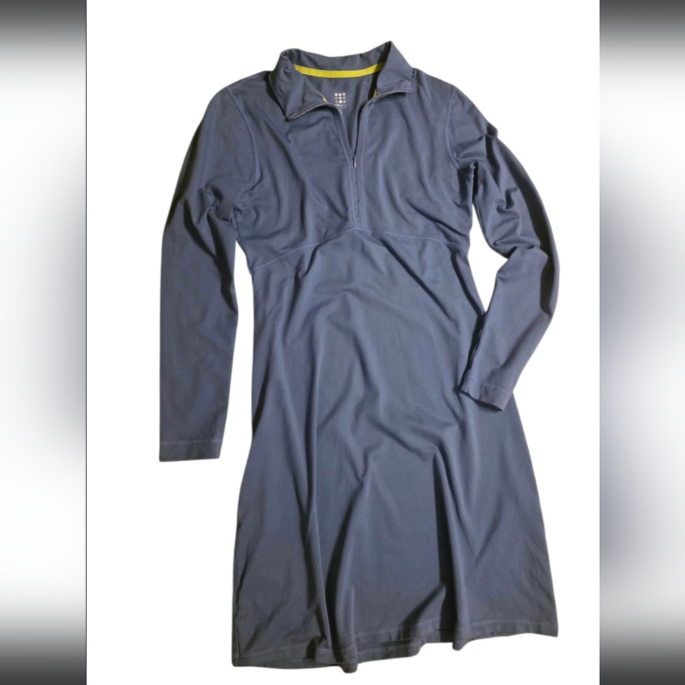 Title Nine Midi Long Sleeve dress w/1/4 zip and 10% spandex for comfortable fit.